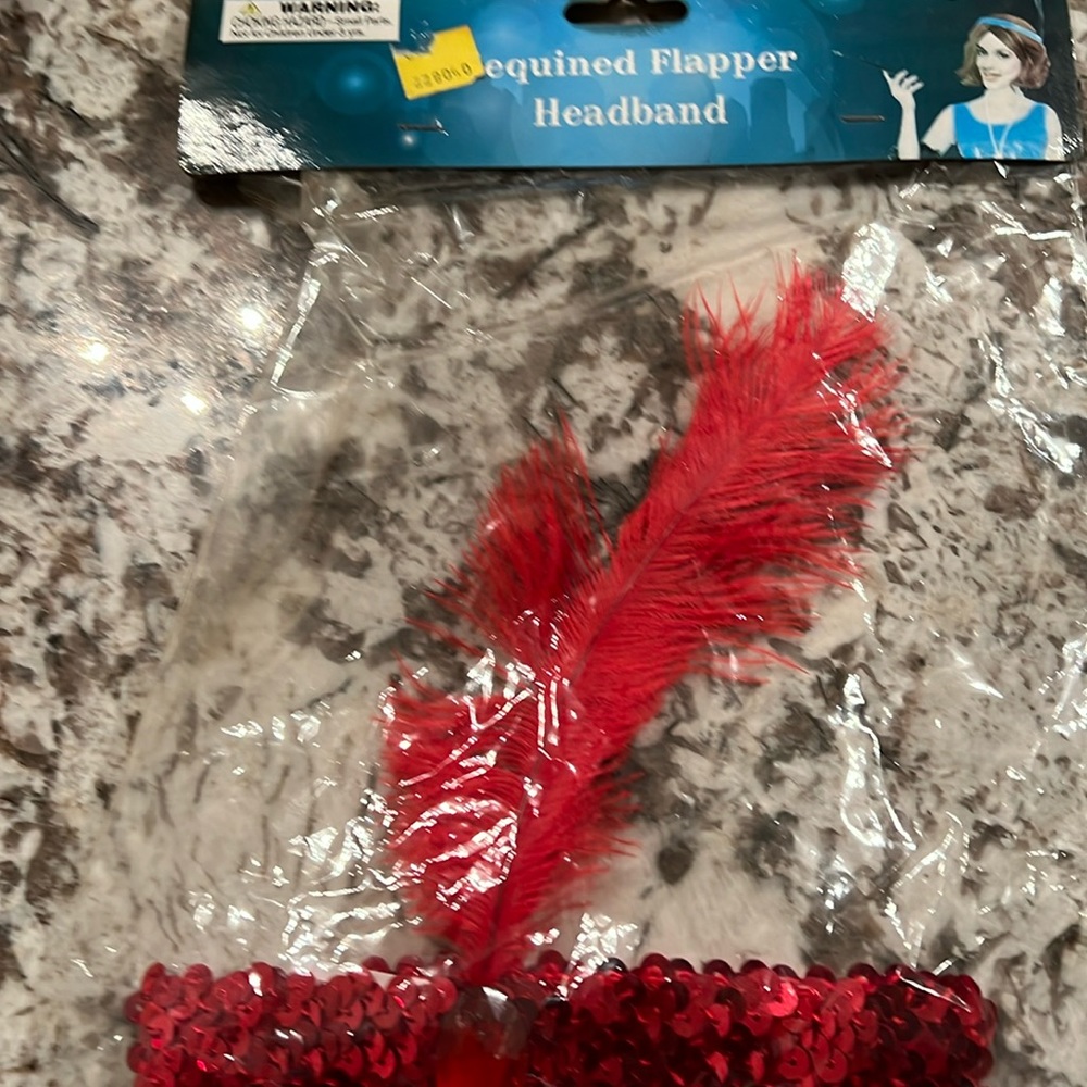 Sequined flapper headband for ages 5 and up Regent product crop.